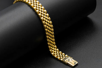 ✨ Royal Gold – 9ct Yellow Gold Rolex-Style Bracelet