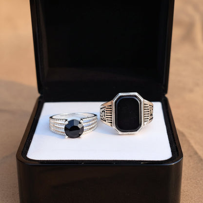 Romantic Matching Couple Rings – Perfect Promise Set
