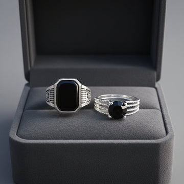 Romantic Matching Couple Rings – Perfect Promise Set